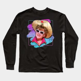 Jessica Fletcher- Retro Vintage Brush Paint Long Sleeve T-Shirt